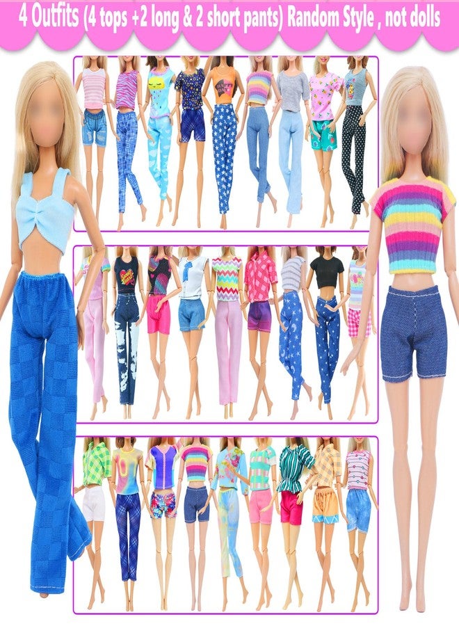 BJDBUS 11 Sets Doll Clothes 3 Sequins Dresses 4 Fashion Dresses and Floral Short Skirt 4 Casual Outfits Tops and Pants for 11.5 inch Girl Doll Clothing - Image 3